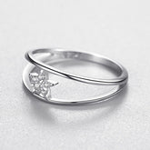 Sterling Silber Ring Weibliche Koreanische Nische Design Doppel Index Finger Ring